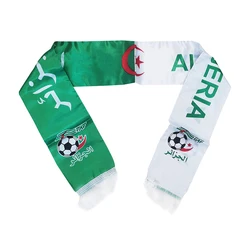 Aerlxemrbrae Algeria flag Custom Scarf football team 14*130cm Satin Algeria Scarf