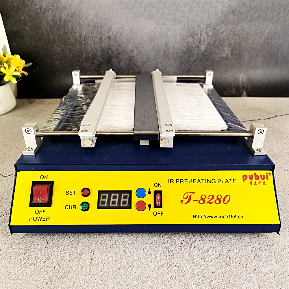 220V or 110V Puhui T8280 PCB Preheater IR Preheating Plate T-8280 IR-Preheating Oven 0-450degree Celsius Solder Repair