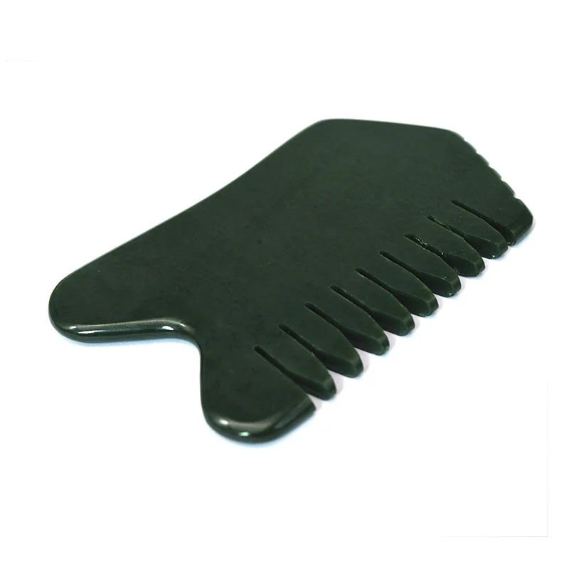 

1 Piece Nephrite Jade Guasha Massager, Face Gua Sha Tools with Comb for Body Care