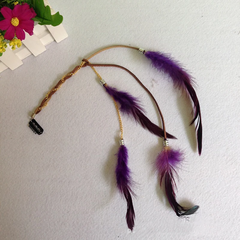 Extensiones de Cabello Hippie Boho hechas a mano con Clip de plumas, tocado de peine, accesorios de bricolaje para mujeres, regalos de San Valentín