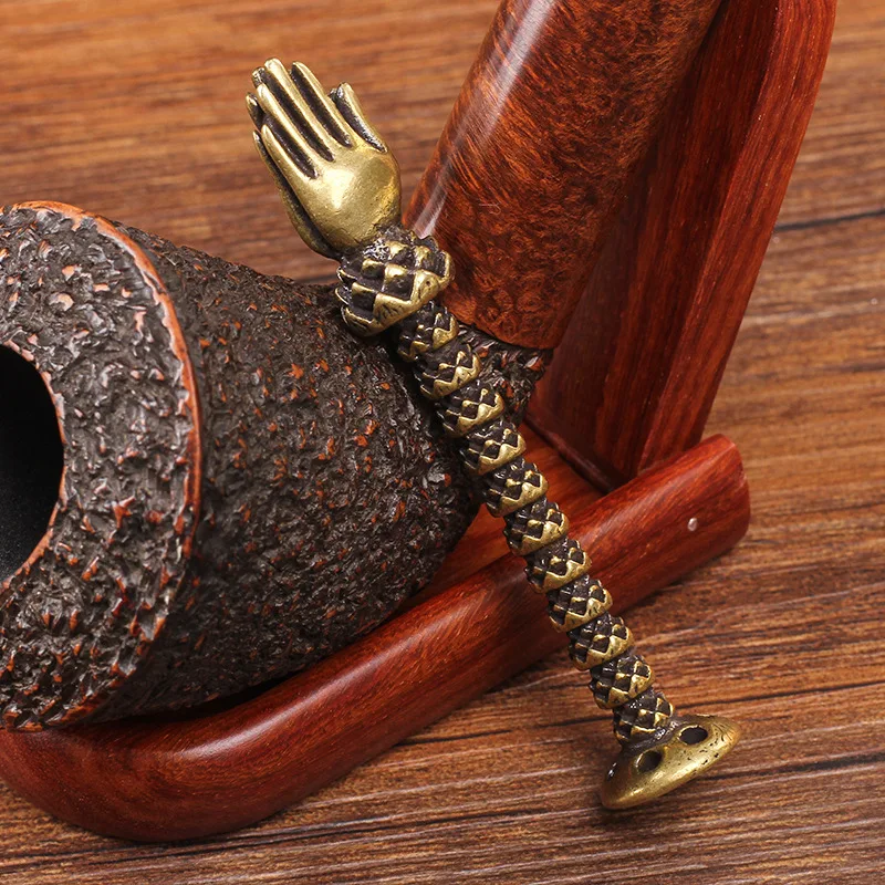 

Creative Pipe Tool Retro Brass Bergamot Tobacco Pipe Tamper Carved Dragon Knife Pokers Tool Tobacco Smoking Accessories Cleaners