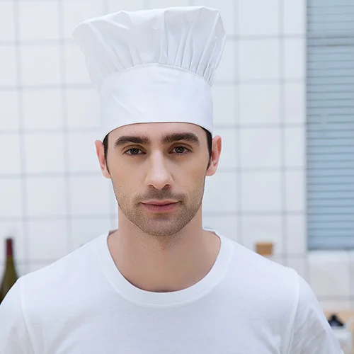 Men Chef Hat Waiter Waitress Kitchen Cook Cap Work Hat Hotel Restaurant Canteen Bakery Kitchen Barber Master Cook Caps Homework