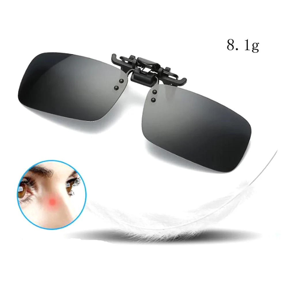 Kacamata Pancing Clip On Style Kacamata Hitam UV400 Terpolarisasi Kacamata Pancing Siang Waktu/Malam Visi Kacamata Perjalanan untuk Olahraga Luar Ruangan