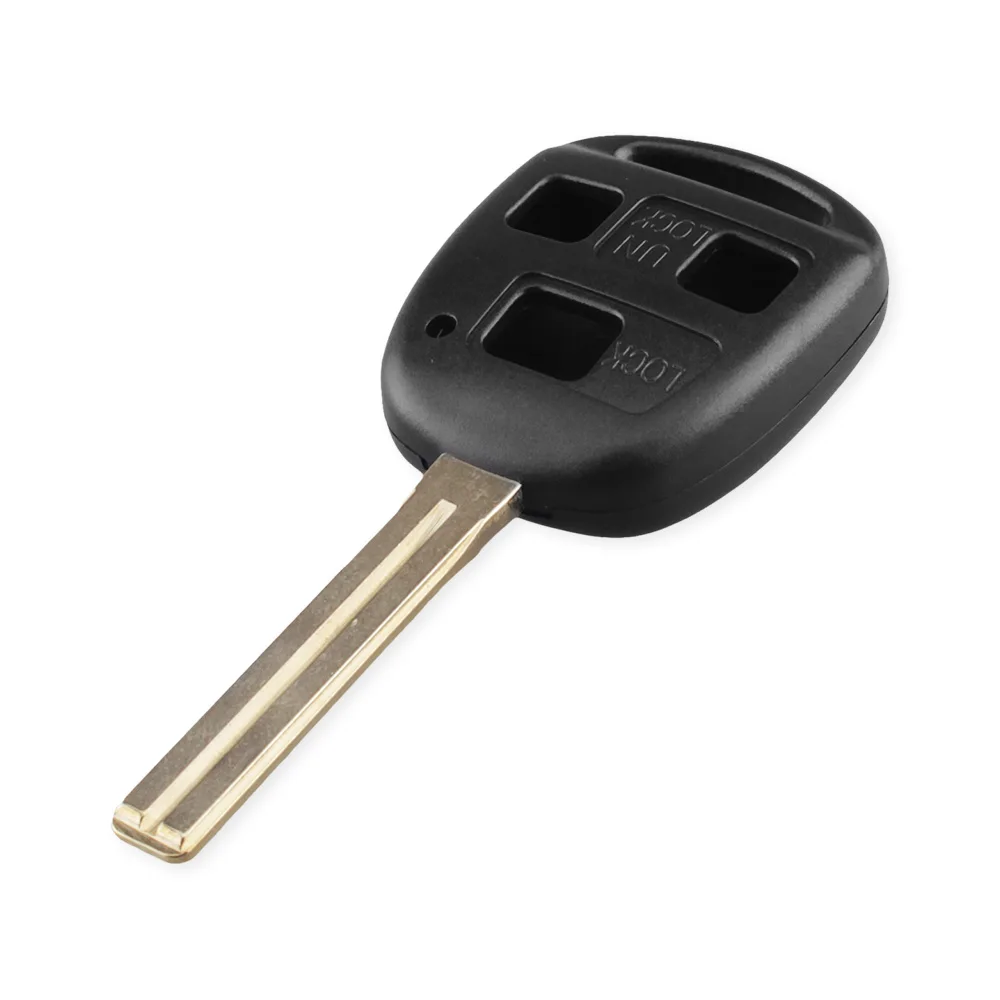 KEYYOU-carcasa de llave de coche remota, carcasa de 3 botones para Toyota Avensis 2008, Celica, RAV4, Prado, Camry, Corolla, YARIS, Land Cruiser, sin cortar