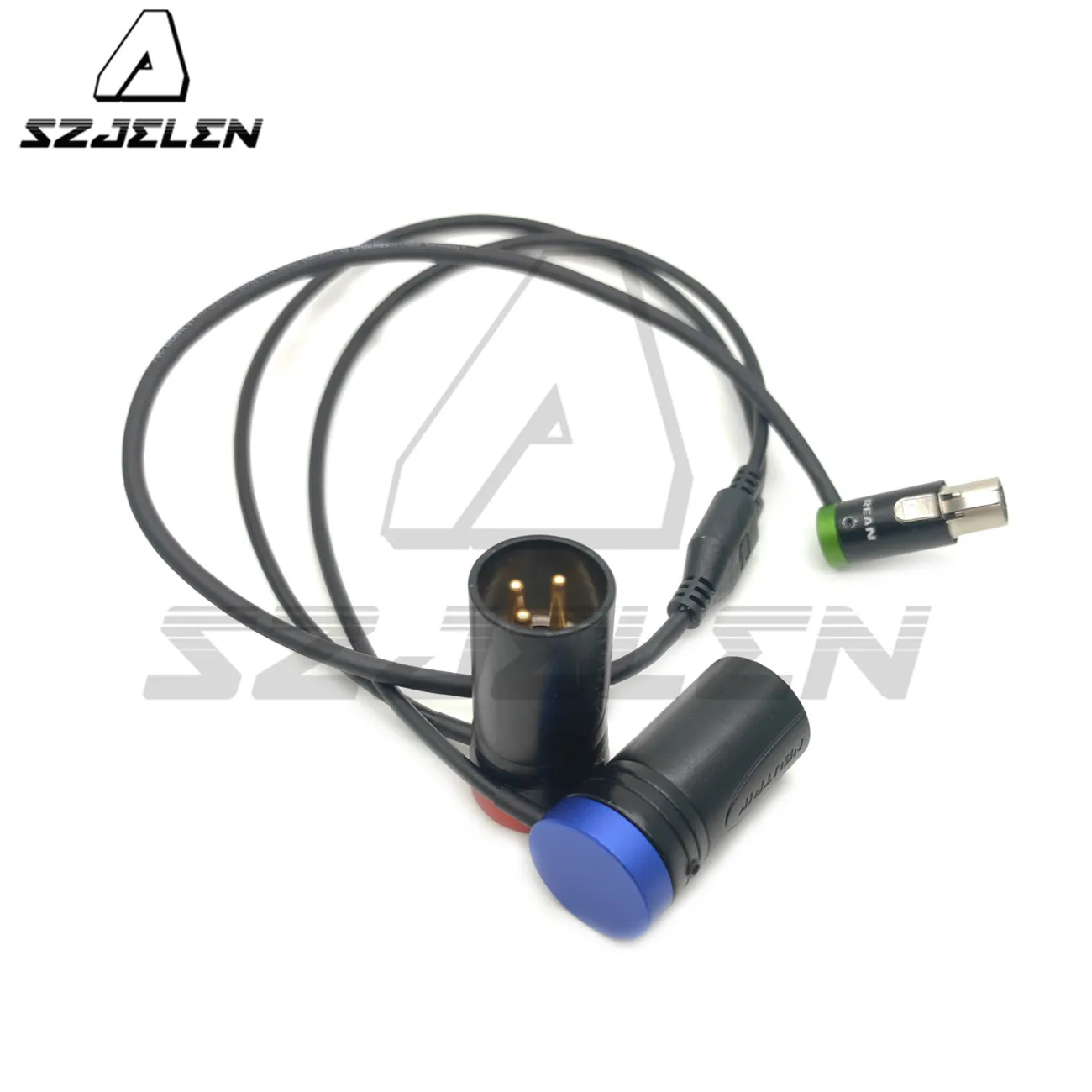 Low-profile ta5f mini XLR 5-pin female to two low-profile XLR NEUTRIK 3-pin XLR male connectors for Zaxcom qrx200 audio cables