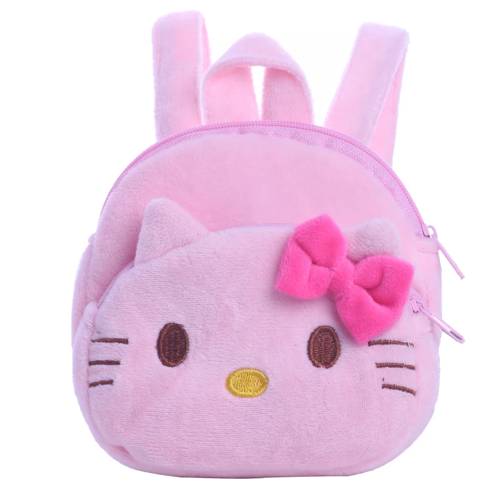 Doll Backpack Bag Unicorn Kitty Pattern Fit 12-18Inch Doll Clothes Accessory for 43cm Baby New Born Doll Cheap Kids Toys Girls G