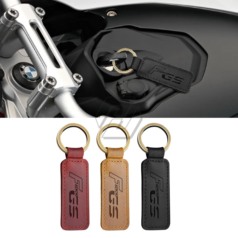 

For BMW Motorrad F700GS F700 GS Motorcycle Cowhide Keychain Key Ring