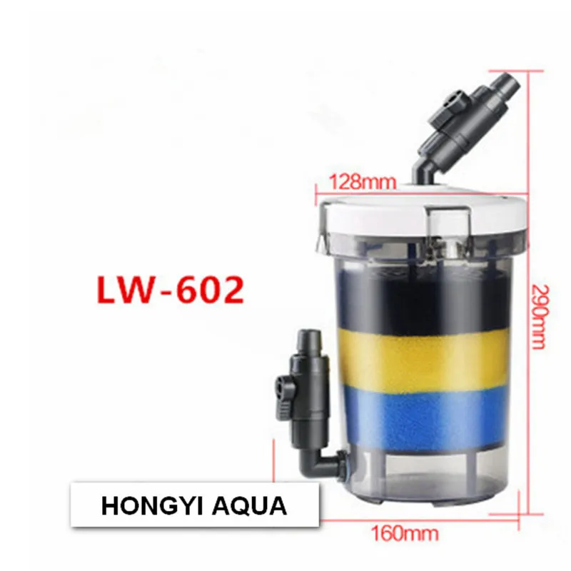 SUNSUN Transparent LW-602/LW-603 Aquarium Pre-filter With Filter Cotton Mini Fish Tank Filter Barrel Without Pump