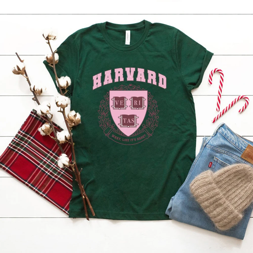 Harvard Legally Blonde Tee What Like It\'s Hard Funny University Collage T-shirt Tv Show Inspired Kawaii Graphic Tee Harajuku Top