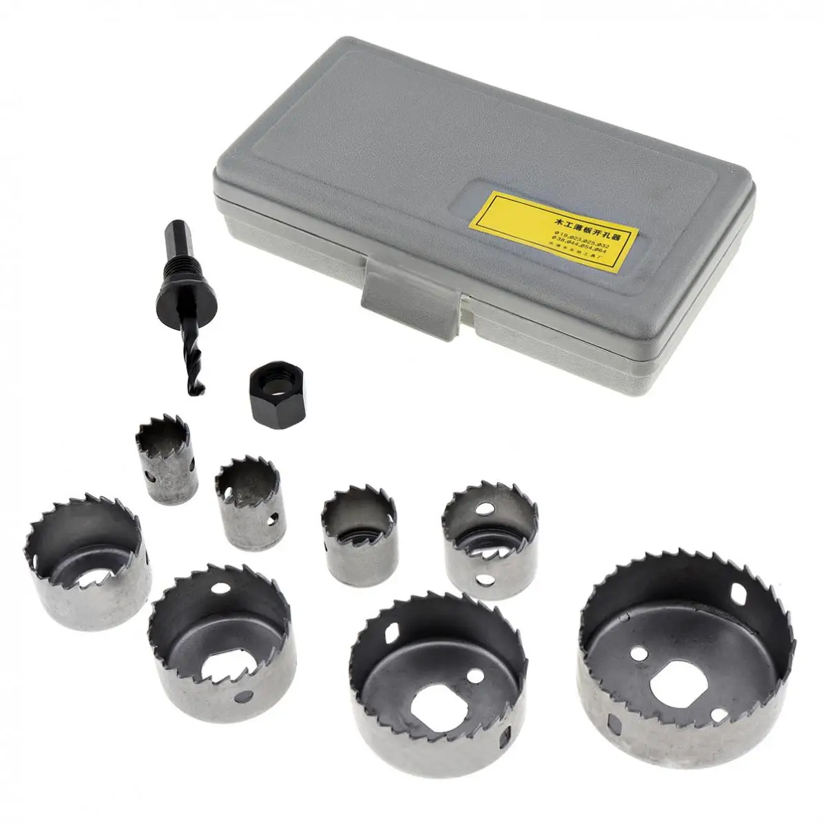 

Serviceable 19-64mm Hole Saw Bit Cutting Set Kit Drilling Tool Round Case Drill Bits for Gypsum Board