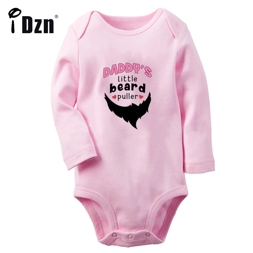 

Daddy's Little Beard Puller Baby Boys Fun Rompers Baby Girls Cute Bodysuit Infant Long Sleeves Jumpsuit Newborn Soft Clothes