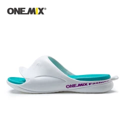 ONEMIX-Zapatillas antideslizantes para hombre y mujer, chanclas de verano, zapatos de playa para exteriores, toboganes de baño para interiores, 2024