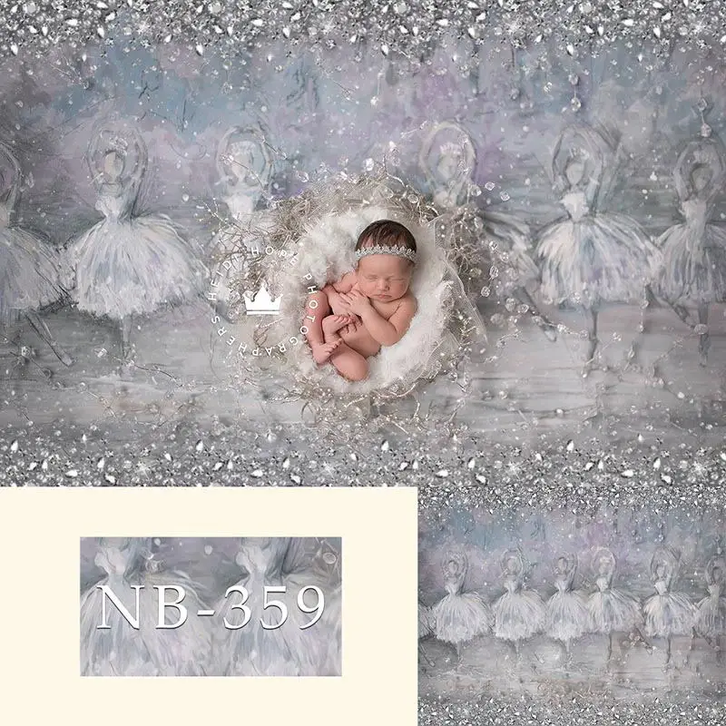 Mehofond Baby Shower Photography Backdrop Ballet Dancer Swan Balloon Decor Newborn Portrait Star Flower Background Photo Studio