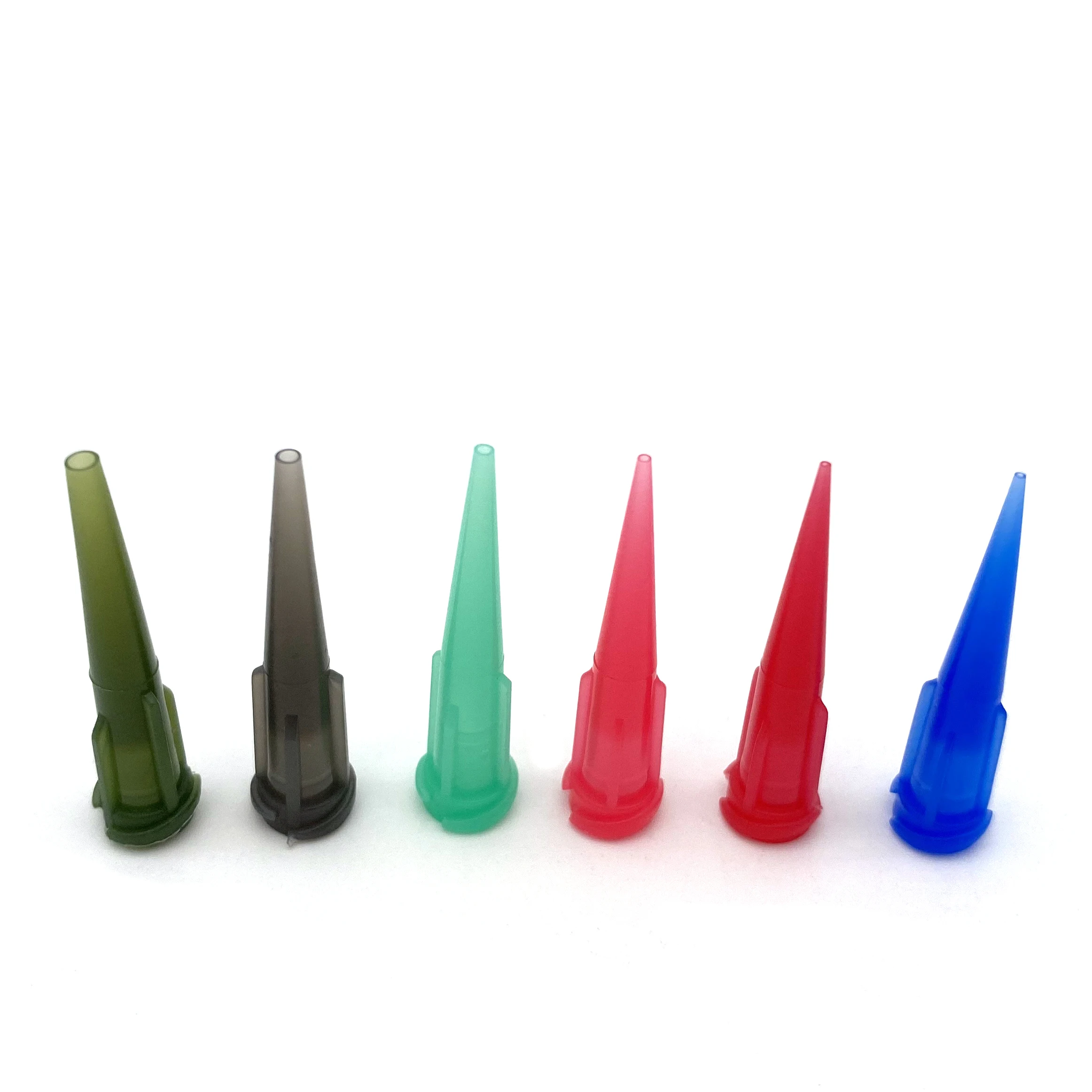 30Pcs PE TT Tapered Tips Solder Paste Dispenser Adhesive Glue Dispensing Needles Plastic Tapered Tips 14-25GA Dispensing Tip