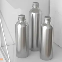 1 pc Empty Aluminum Bottles With Aluminum Screw Lid Caps 30ML 50ML 100ML 120ML 150ML 250ML 500ML Container Refillable Bottle