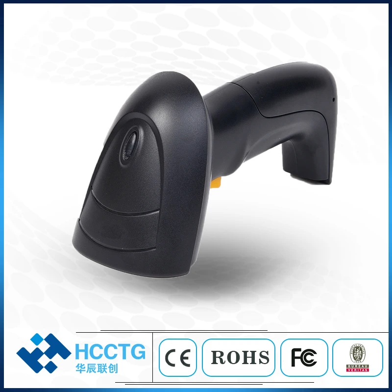 Handle Safety Portable 1D Laser Thermal QR Scanner Barcode Label Gun HS-6100