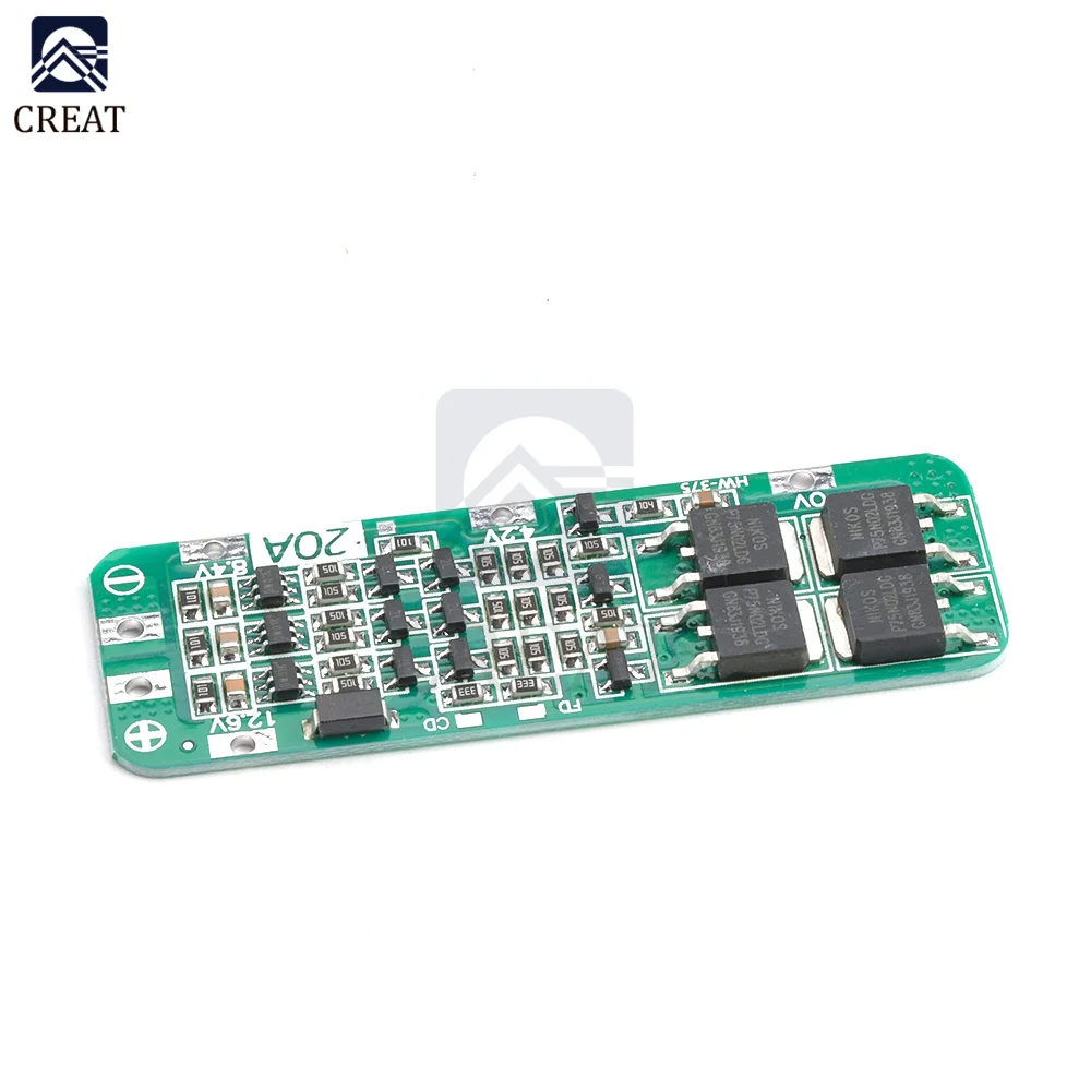 5PCS 3 Serail 3 S 20A Li-ion Lithium batterie 18650 chargeur carte de Protection Module PCB BMS 12.6V cellule