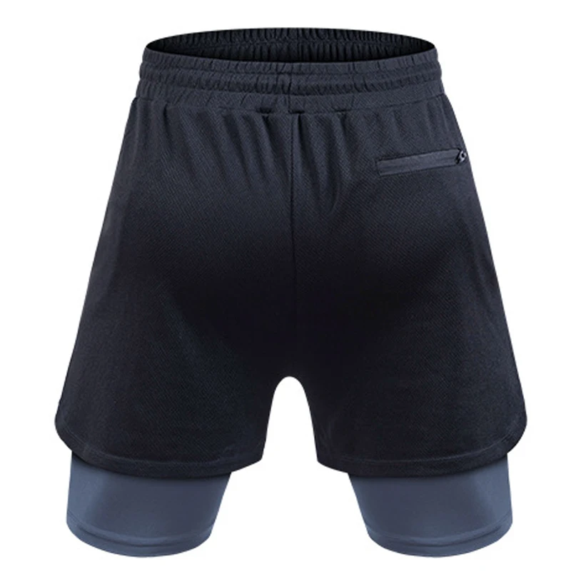 Plus Size 5-7XL Men 2 In 1 Running Shorts with Mobile Pocket Quick Drying Sports Jogging Shorts Gym Fitness Short Pant Customize