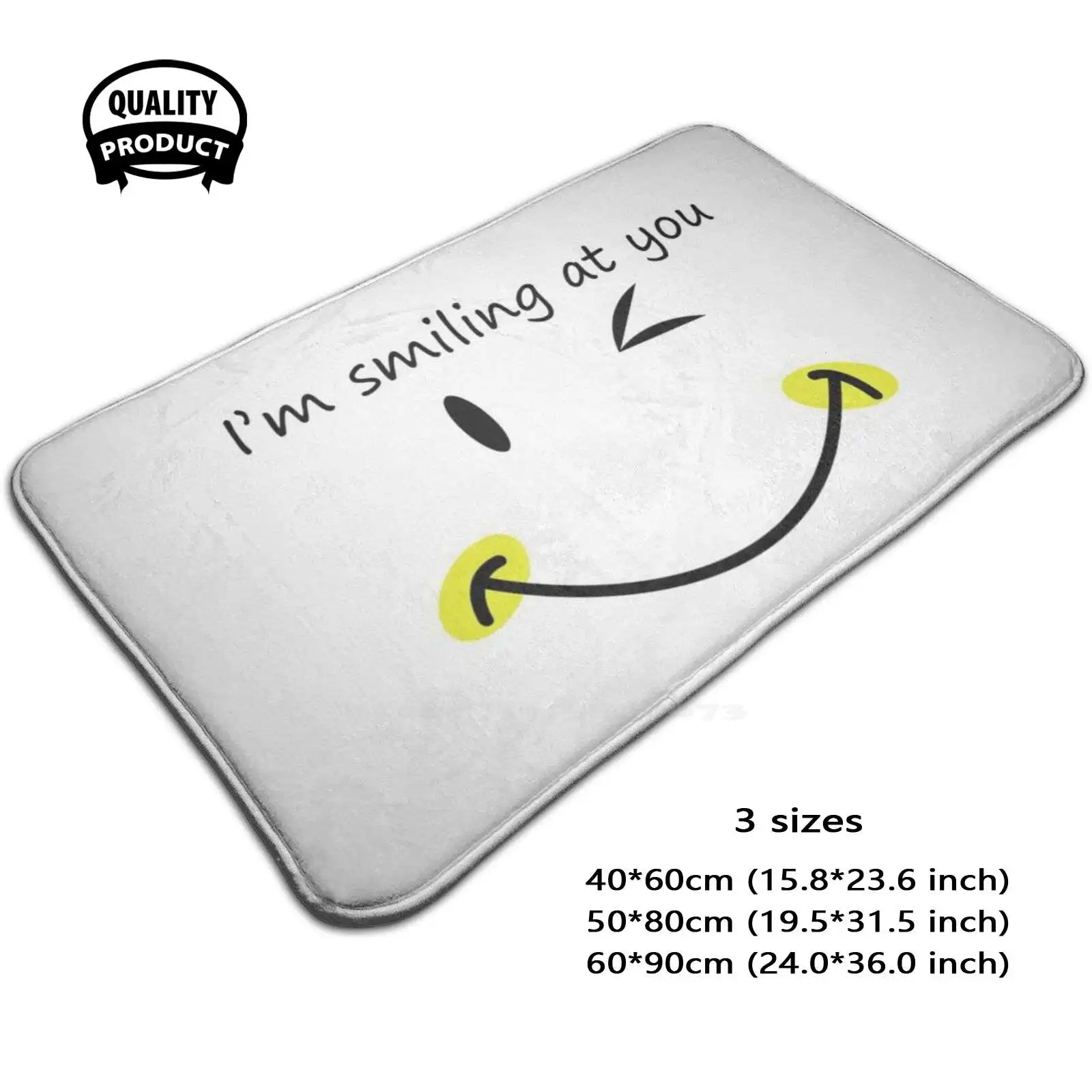 I'M Smiling At You Under Here Soft Cushion Home Carpet Door Mat Car Rug Quotes Quarantine Introverts I Am Smiling At You Im