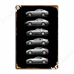 Fairlady Z 240z 280zx 300zx 350z 370z Evolutions Car Metal Signs Cinema Garage Living Room Plaques Custom Tin sign Posters