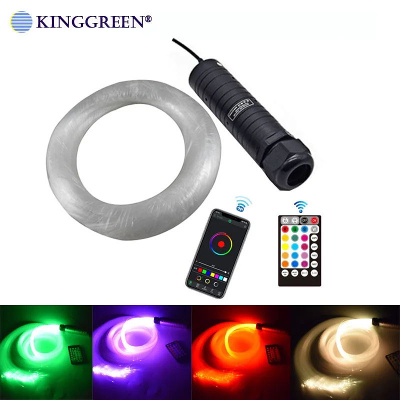 LED Fiber Optic Car Light DC12V 6W RGB Car Roof Star Lights RF Remote Control with PMMA Optical Fiber Cable For Ceiling Lighting