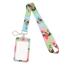 JF0017 Cartoon Cute Neck Strap Lanyards Keychain Holder ID Card Passport Hanging Rope Lariat Badge Holder Key Chain