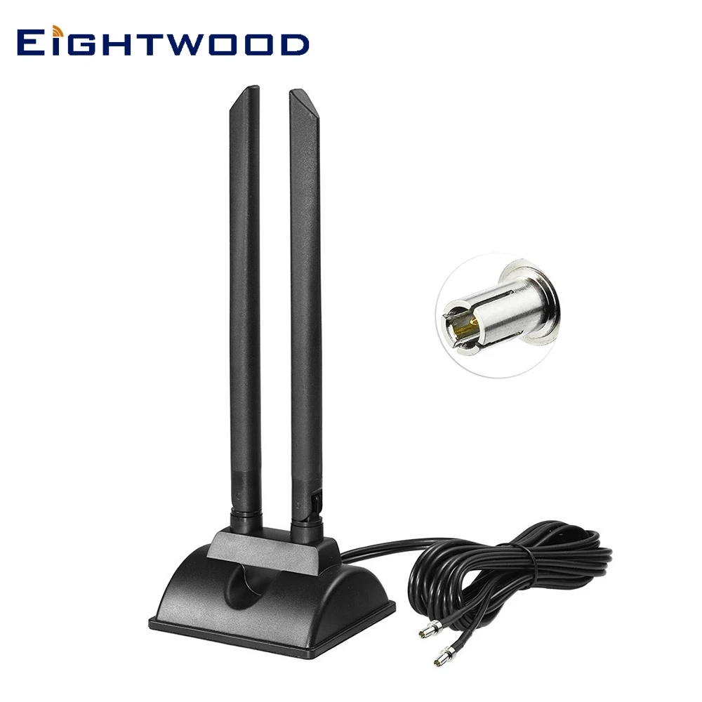 

Eightwood 4G LTE Cellular MIMO Antenna Magnetic Wall Mounting TS9 Male for Mobile Hotspot MiFi Router Pocket USB Modem Dongle