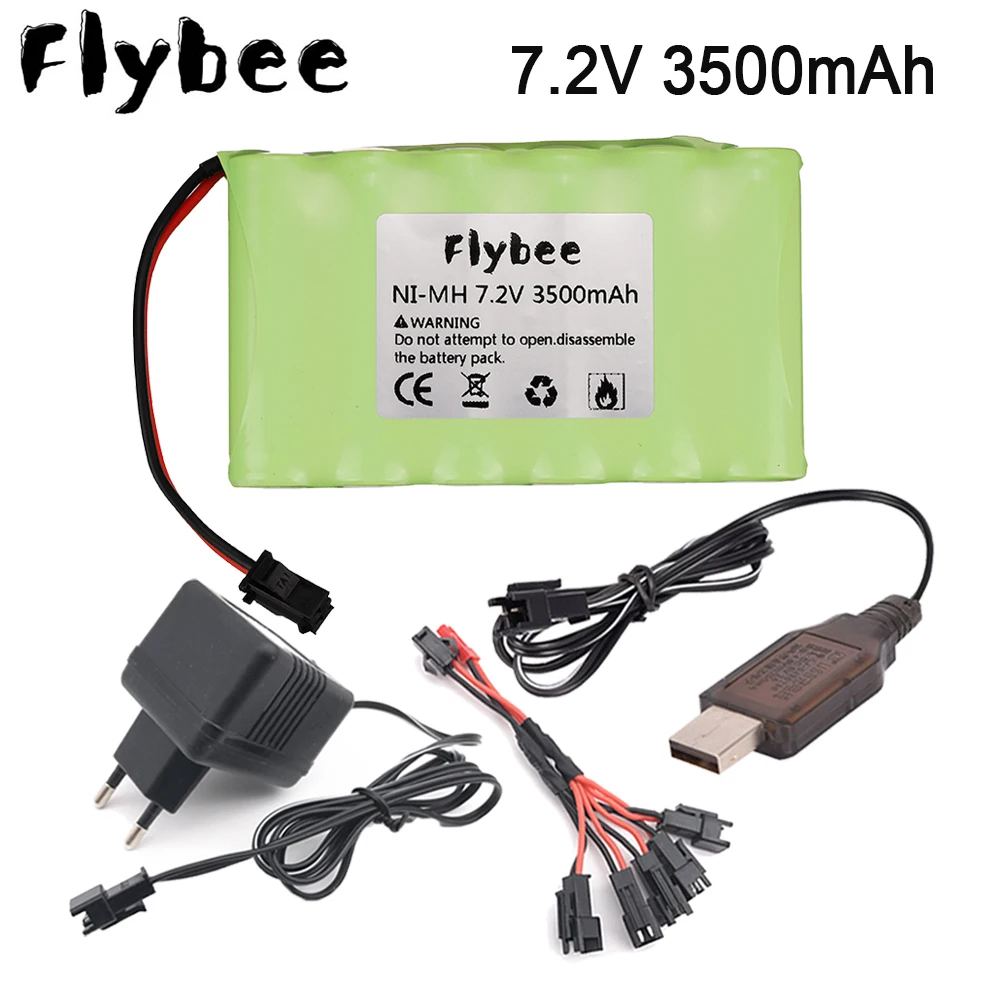 7,2 V 3500mah NiMH Batterie Für Rc spielzeug Autos RC Tanks RC Züge RC Robot Boot Pistolen upgrade Batterie ni-mh AA 3000mah 7,2 v spielzeug teil