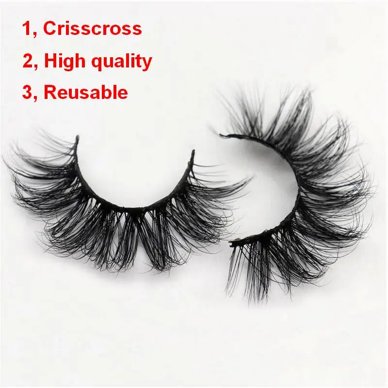 Mink Lashes 3D Mink Eyelashes 100% Cruelty free Lashes Handmade Reusable Natural Eyelashes Popular False Lashes Makeup E11