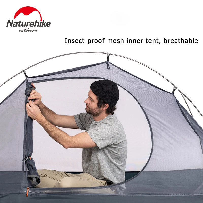 Naturehike Tent Ultralight 1 Person Cycling Tents Portable Backpacking Tent 20D Nylon Waterproof Tent Camping Tent Hiking Tent