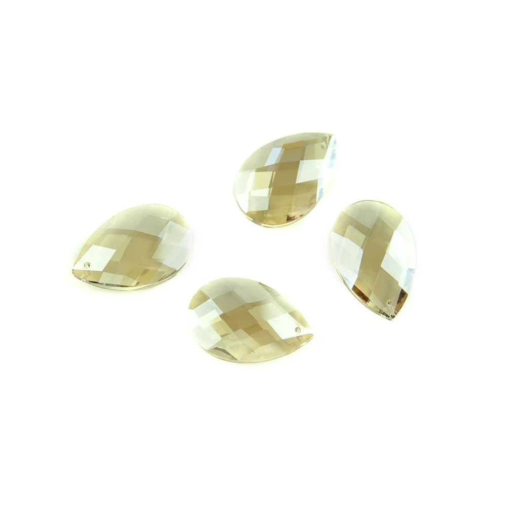 10pcs/lot 38mm Cognac Grid Shape Crystal Almond Prism Parts & Glass Chandelier Part