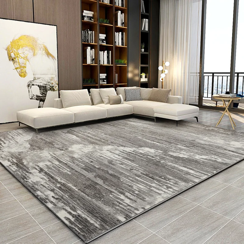 Modern Abstract Carpet Living Room Decoration Grey Carpet Thick Large Rugs For Bedroom Decor Home Nordic Table Chair Floor Mat