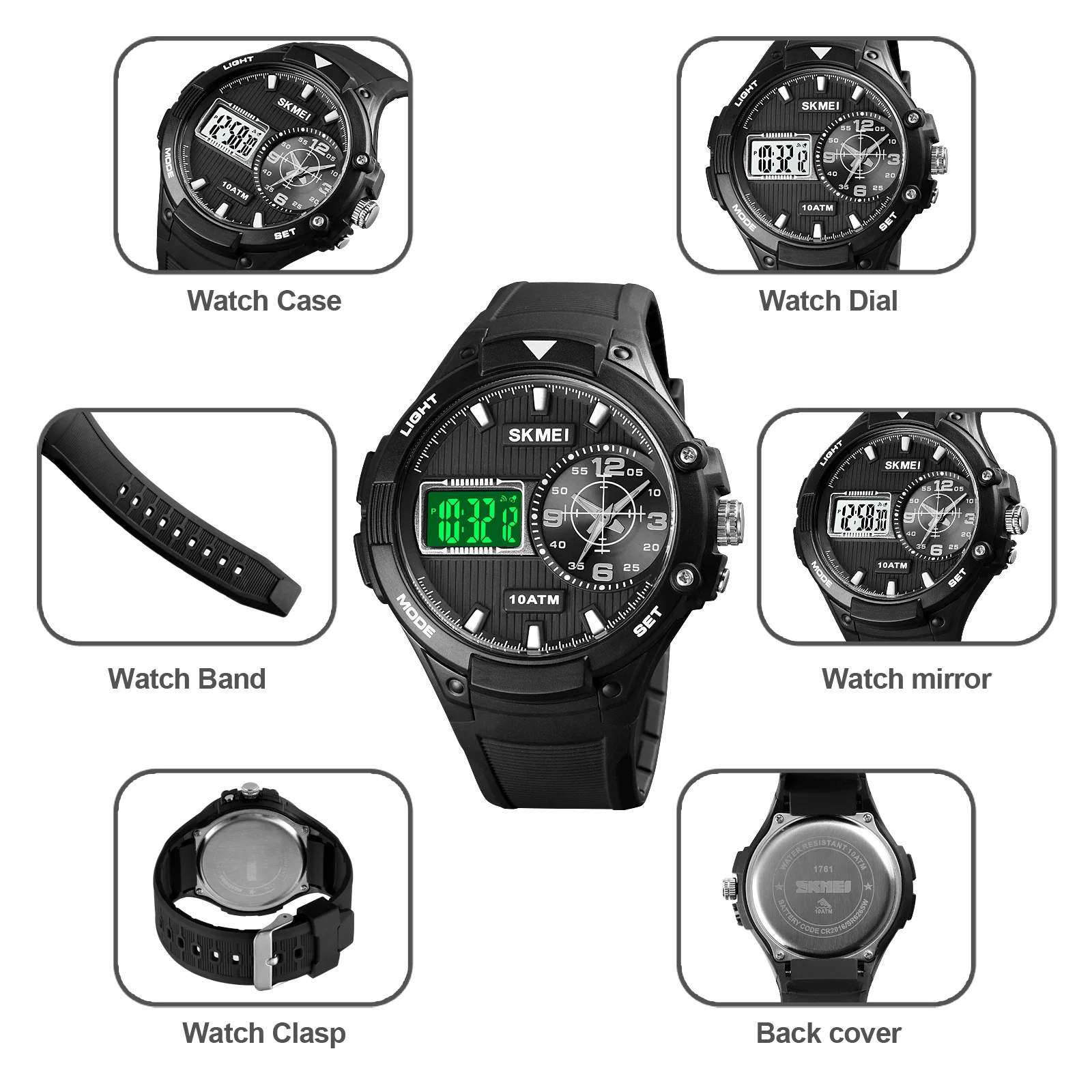 SKMEI Digital  Watches Mens 2021 New Fashion Original Business Sport Led Week Display Water Resistant Alarm Wristwatches Gift