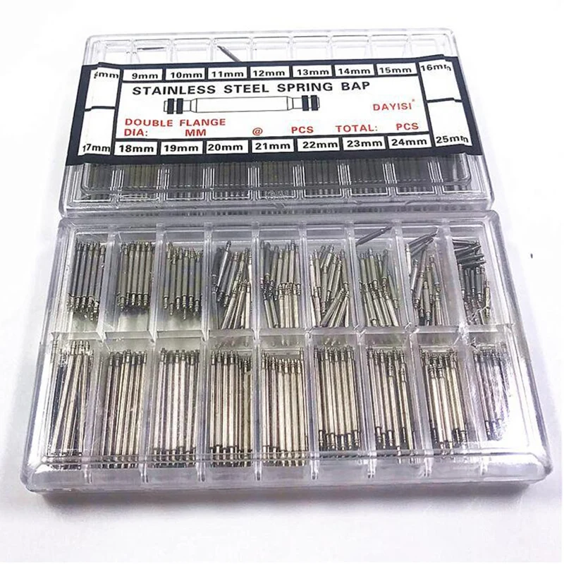 360PCS/Box 1.5mm Stainless Steel Watch Band Repair Tool Spring Bar Strap Link Pins For Watchmaker Watch Repair Tool Part