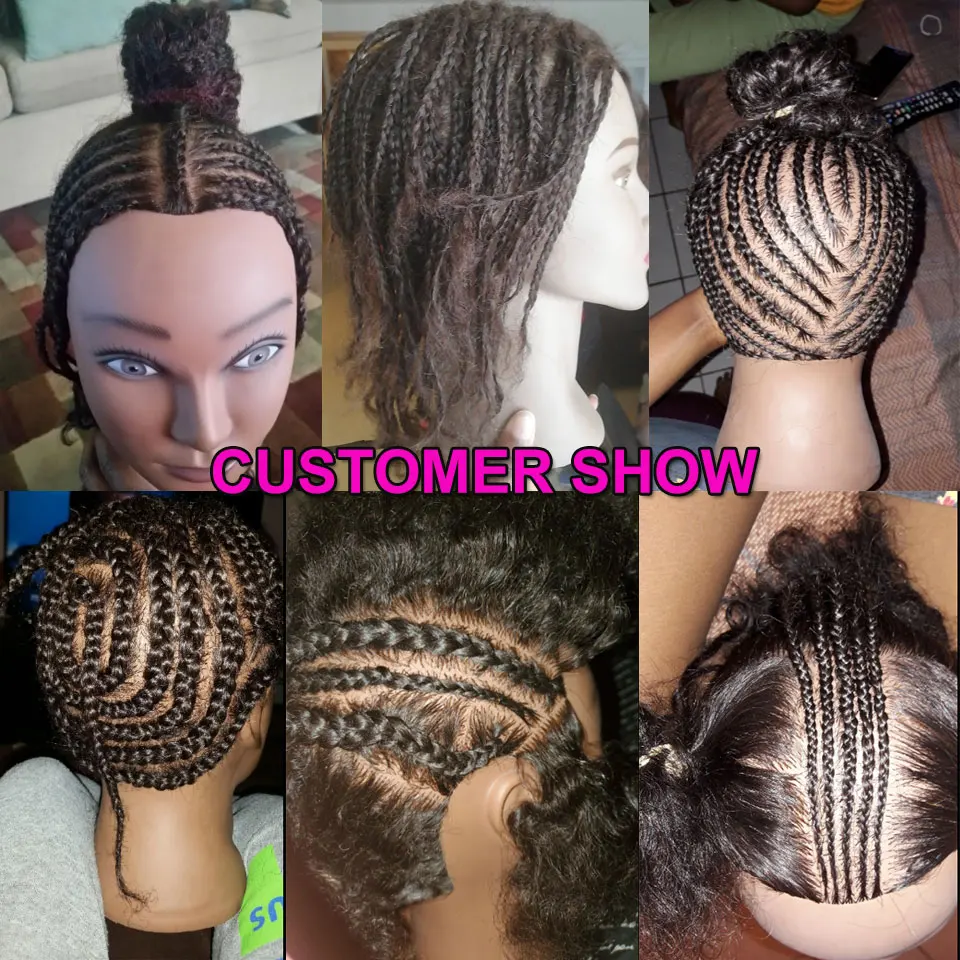 Traininghead Salon Afro Mannequin Kopf Menschliches Haar Dummy Puppe Friseur Ausbildung Kopf Echten Haar Gliederpuppe Kopf Flechten Praxis