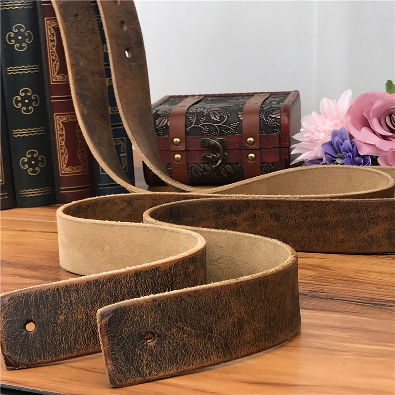 3.8cm Top Geauine Leather Belt Without Buckle Man Belt Ceinture Homme Mens Leather Belts Without Buckles For Men 105-125CM SP05