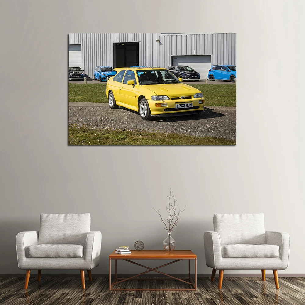 1993 Escort RS Cosworth Car Photo Decorative Posters and Prints Canvas Painting Wall Art Picture For Living Room