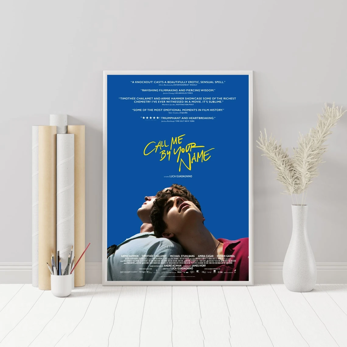 اتصل بي باسمك ملصق الفيلم طلاء جدران ديكور المنزل (بدون إطار)