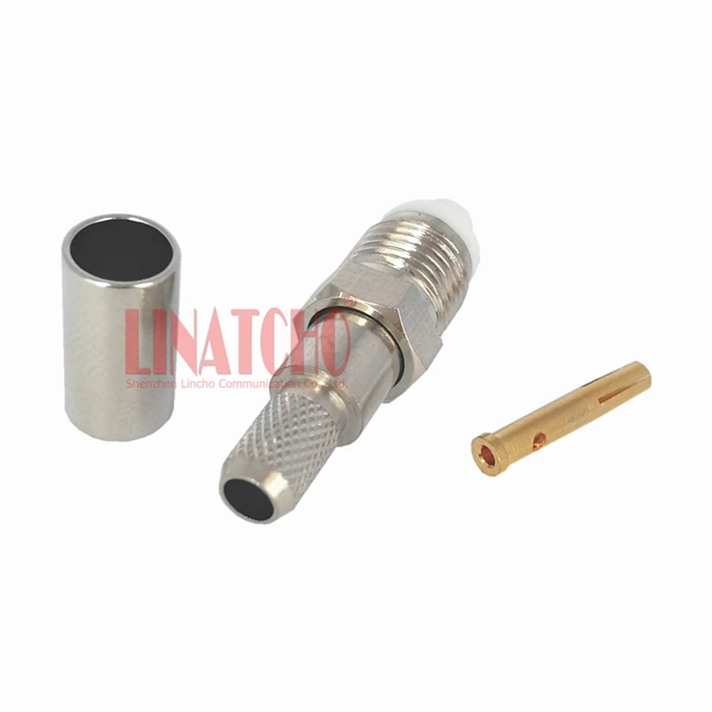 10 pcs sales 50OHM Crimp RG142 LMR195 RG58U Cable FME Female Jack Connector