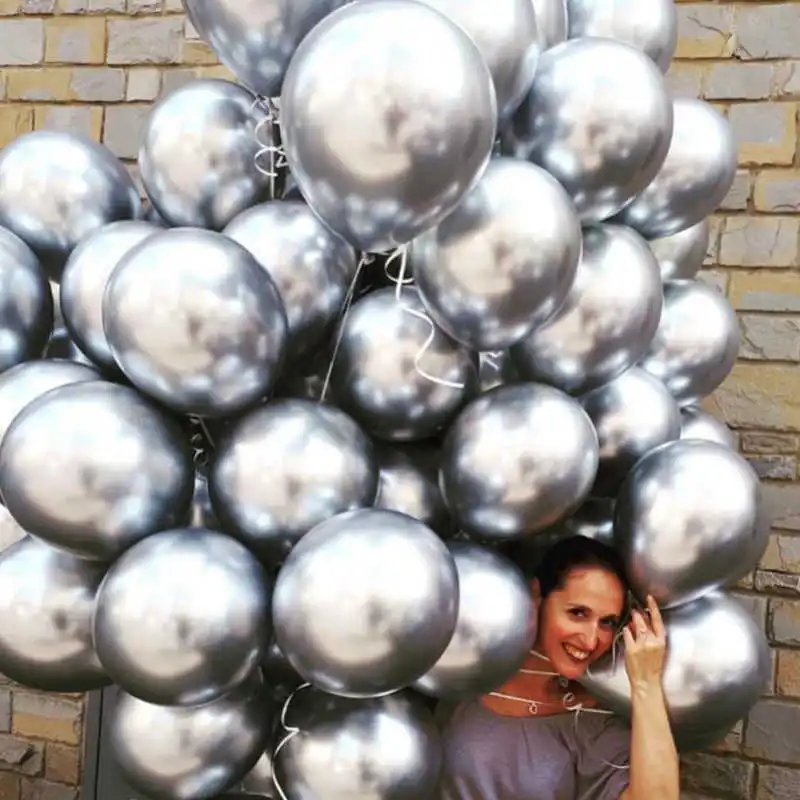 10pcs 5/10/12inch Glossy Metal Pearl Latex Balloons Chrome Metallic Helium Air Globos Birthday Party Wedding Baby Shower Decor