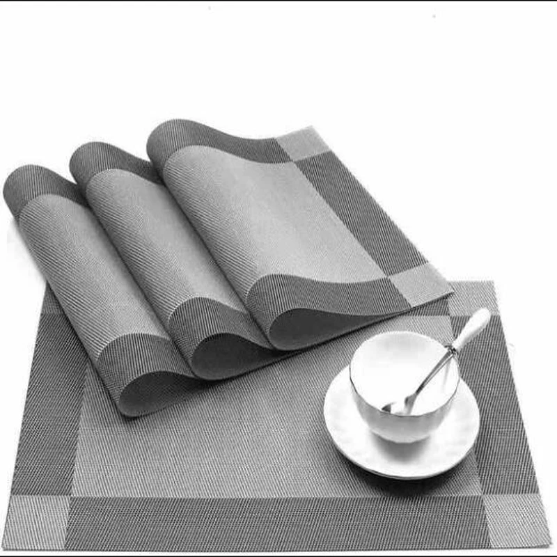 2 pçs/lote PVC Placemats Pad Coaster Mats Mesa de Jantar Não-Deslizamento Resistente Ao Calor Tablemat Copo Coaster Pad Prato Tigela Esteira Do Copo