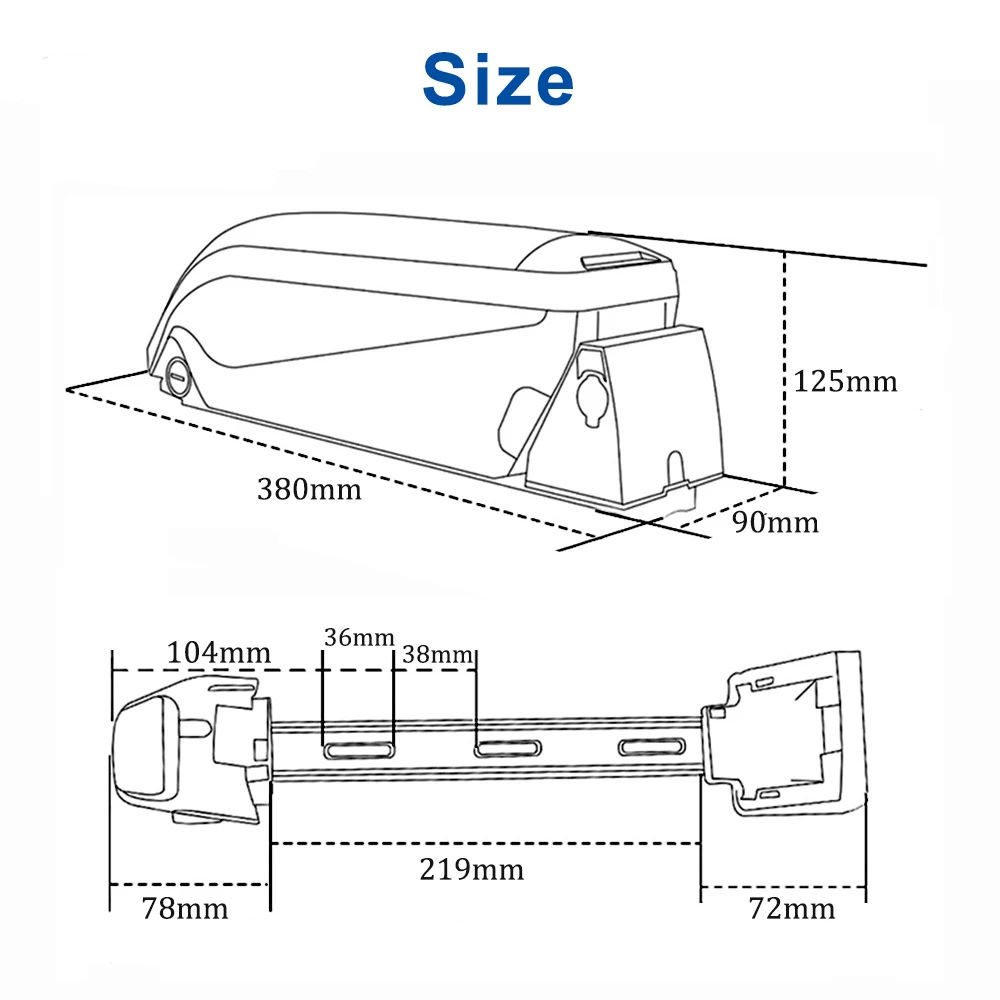 Side Release Downtube eBike Battery 36V 17.5Ah 15Ah 13Ah 18650 Sanyo Cell Bicycle Batteries for 500W 350W 250W BBS01 BBS02 Motor