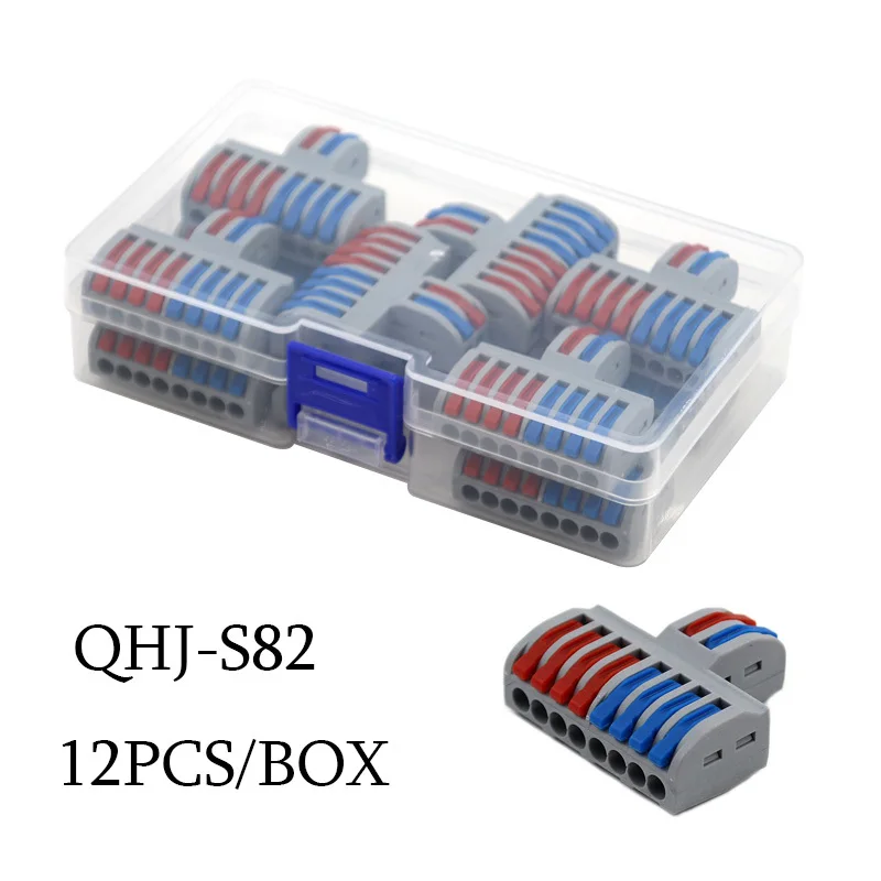 Mini-draad elektrische connector Boxed 222 LED-stripverlichting Snelle connectoren Universele compacte geleider Insteekklemmenblokken