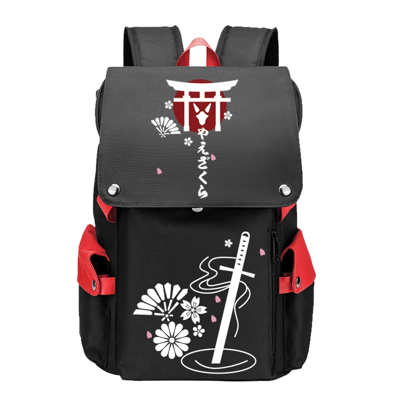 

Honkai Impact 3 Large Women Travel Back Pack Anime School Backpack Oxford Girls Flap Bookbag Yae Sakura Laptop Shoulder Bags