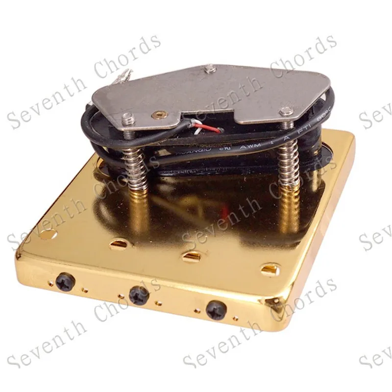 Gold 6 Flat Saddle Electric Guitar Bridge Pickup Musical Instrument  Accessories Parts 3 Screws Hole