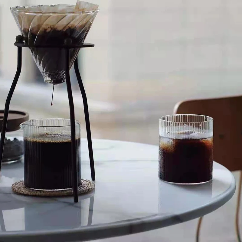 300 مللي النمط الياباني ويسكي النبيذ الزجاج اليدوية تموج الحليب عصير القدح الجليد البيرة كأس الزجاج العمودي مخطط كوب كوكتيل المياه