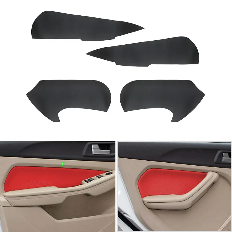 

4pcs Microfiber Leather Interior Car Door Handle Armrest Panel Cover Trim For Ford Focus 2009 2010 2011 2012 2013 2014