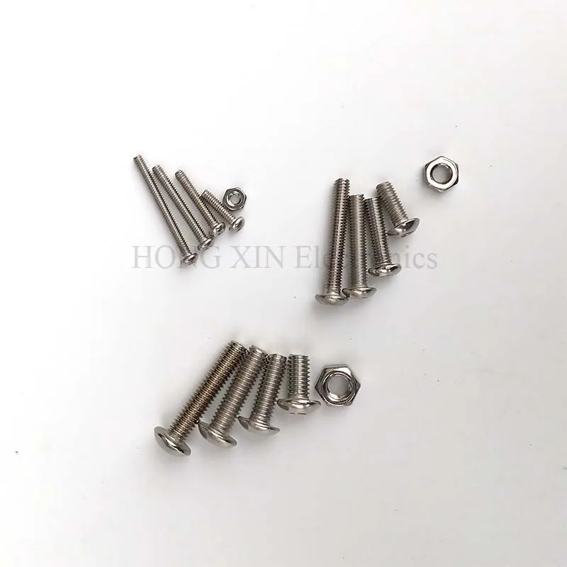 480Pcs Button Head 12 Sizes Screw And Nuts Kit,M2 M3 M4 Assorted Hex Socket Head Cap Bolts Screws Nuts Assortment Set Kit