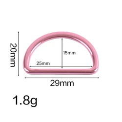 1 inch and 1. 5 inch Pink Color D ring, Metal D Hook For Bag Making