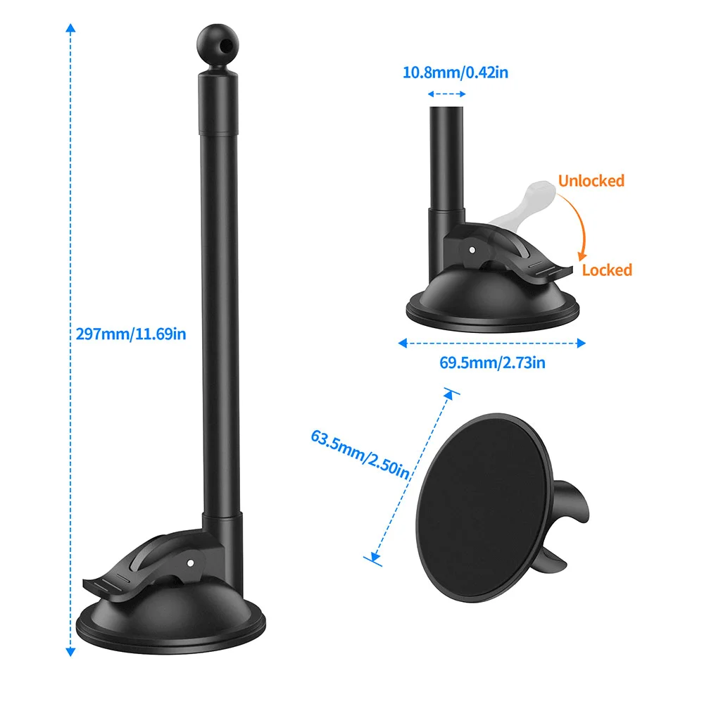 Hu-Support de téléphone de voiture pour pare-brise, support de téléphone portable universel, support portable pour voiture,support telephones voiture,support de bras long pour iPhone 11 12 13 Pro Xs Max Xiaomi Huawei